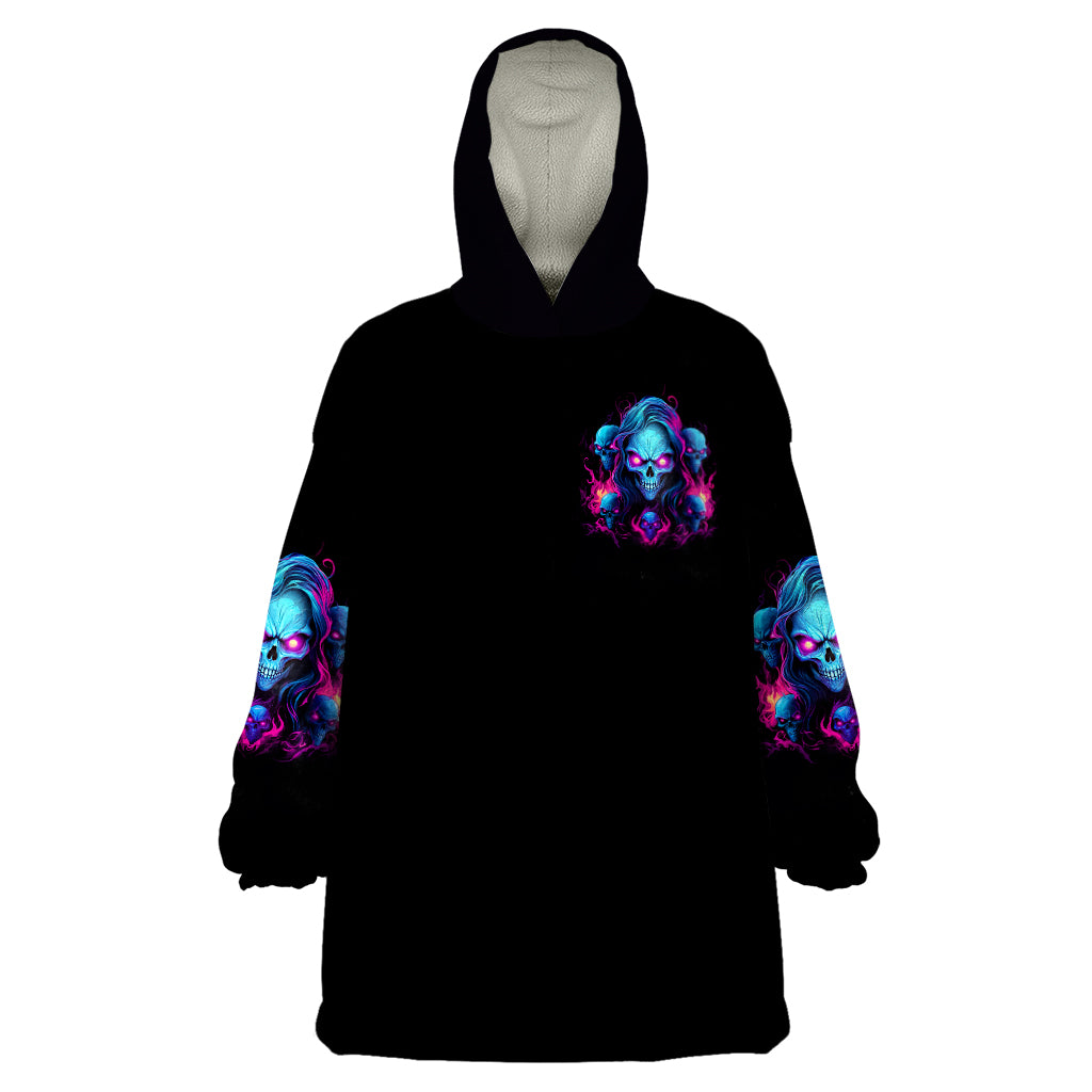 Lady Skull Wearable Blanket Hoodie Stand For What You Believe In Even If It Means Standing Alone - Wonder Print Shop