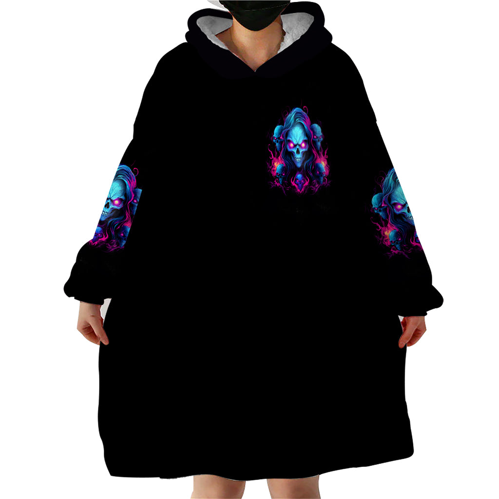 Lady Skull Wearable Blanket Hoodie Stand For What You Believe In Even If It Means Standing Alone - Wonder Print Shop
