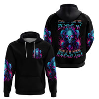 Lady Skull Zip Hoodie Stand For What You Believe In Even If It Means Standing Alone - Wonder Print Shop