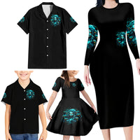 Lady Skull Family Matching Long Sleeve Bodycon Dress and Hawaiian Shirt Assuming I Was Like Most Girls Was Your First Mistake - Wonder Print Shop