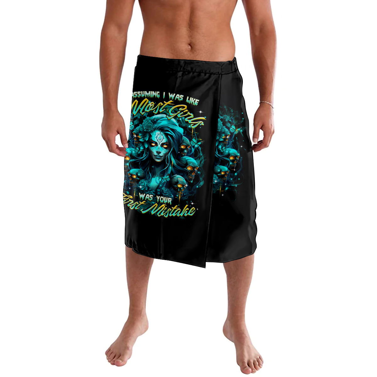 Lady Skull Lavalava Assuming I Was Like Most Girls Was Your First Mistake - Wonder Print Shop
