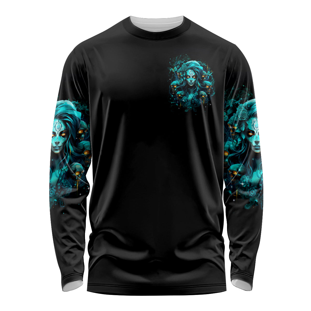 Lady Skull Long Sleeve Shirt Assuming I Was Like Most Girls Was Your First Mistake - Wonder Print Shop