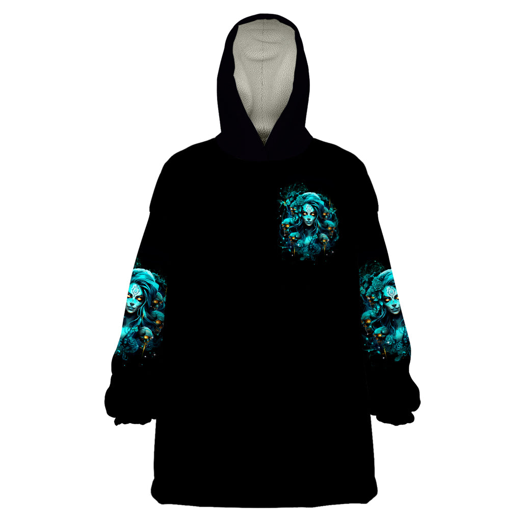 Lady Skull Wearable Blanket Hoodie Assuming I Was Like Most Girls Was Your First Mistake - Wonder Print Shop