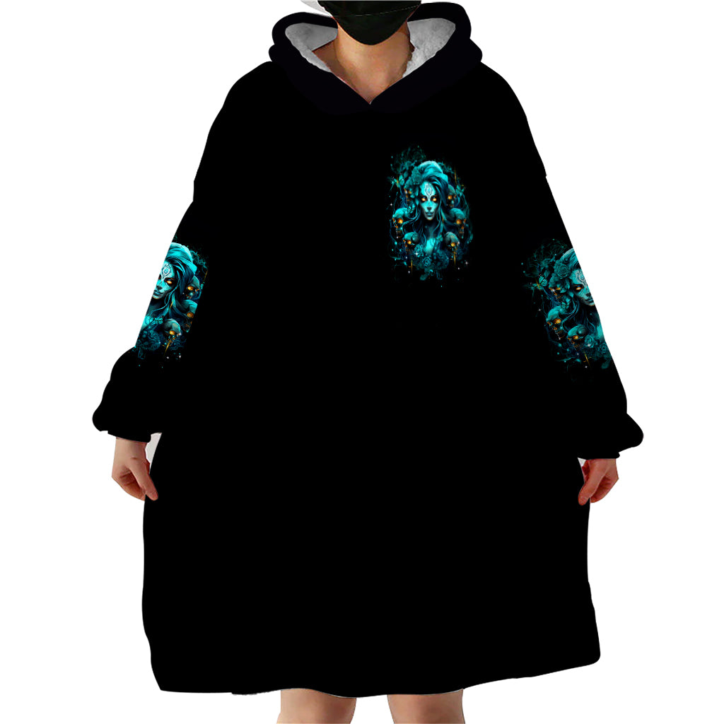 Lady Skull Wearable Blanket Hoodie Assuming I Was Like Most Girls Was Your First Mistake - Wonder Print Shop