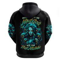 Lady Skull Zip Hoodie Assuming I Was Like Most Girls Was Your First Mistake - Wonder Print Shop
