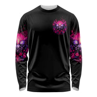 Rose Skull Long Sleeve Shirt Stuck Between IDK IDC And IDGAF - Wonder Print Shop