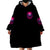 Rose Skull Wearable Blanket Hoodie Stuck Between IDK IDC And IDGAF - Wonder Print Shop