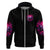 Rose Skull Zip Hoodie Stuck Between IDK IDC And IDGAF - Wonder Print Shop