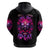 Rose Skull Zip Hoodie Stuck Between IDK IDC And IDGAF - Wonder Print Shop