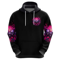 Rose Skull Zip Hoodie Stuck Between IDK IDC And IDGAF - Wonder Print Shop