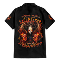 Angel Skull Family Matching Mermaid Dress and Hawaiian Shirt Sometimes An Angel Sometimes A Hellrasier - Wonder Print Shop