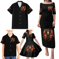 Angel Skull Family Matching Puletasi and Hawaiian Shirt Sometimes An Angel Sometimes A Hellrasier - Wonder Print Shop