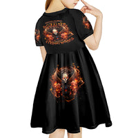 Angel Skull Kid Short Sleeve Dress Sometimes An Angel Sometimes A Hellrasier - Wonder Print Shop