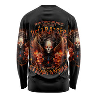 Angel Skull Long Sleeve Shirt Sometimes An Angel Sometimes A Hellrasier - Wonder Print Shop