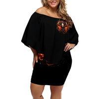 Angel Skull Off Shoulder Short Dress Sometimes An Angel Sometimes A Hellrasier - Wonder Print Shop