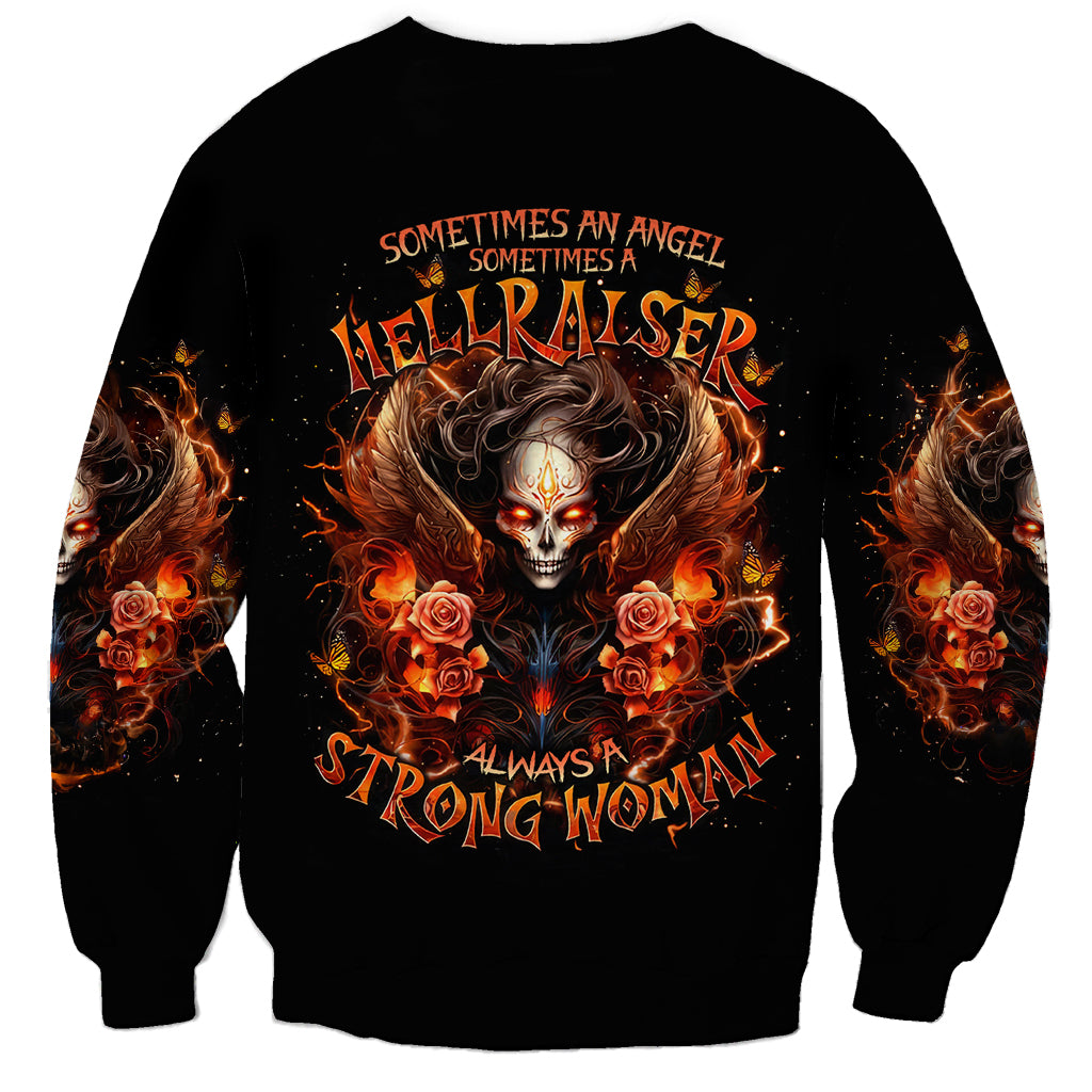 Angel Skull Sweatshirt Sometimes An Angel Sometimes A Hellrasier - Wonder Print Shop