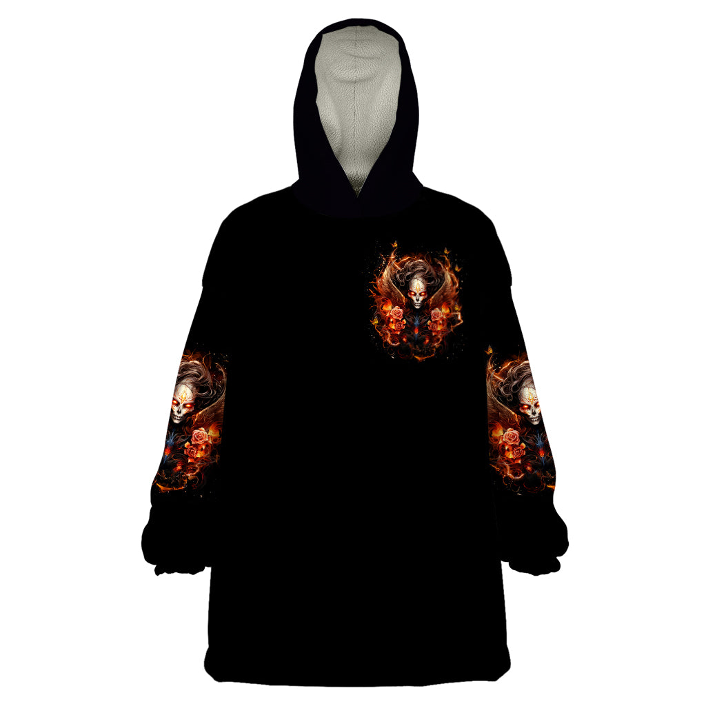 Angel Skull Wearable Blanket Hoodie Sometimes An Angel Sometimes A Hellrasier - Wonder Print Shop