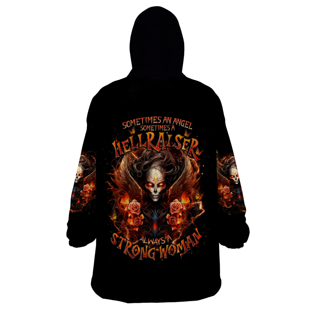 Angel Skull Wearable Blanket Hoodie Sometimes An Angel Sometimes A Hellrasier - Wonder Print Shop