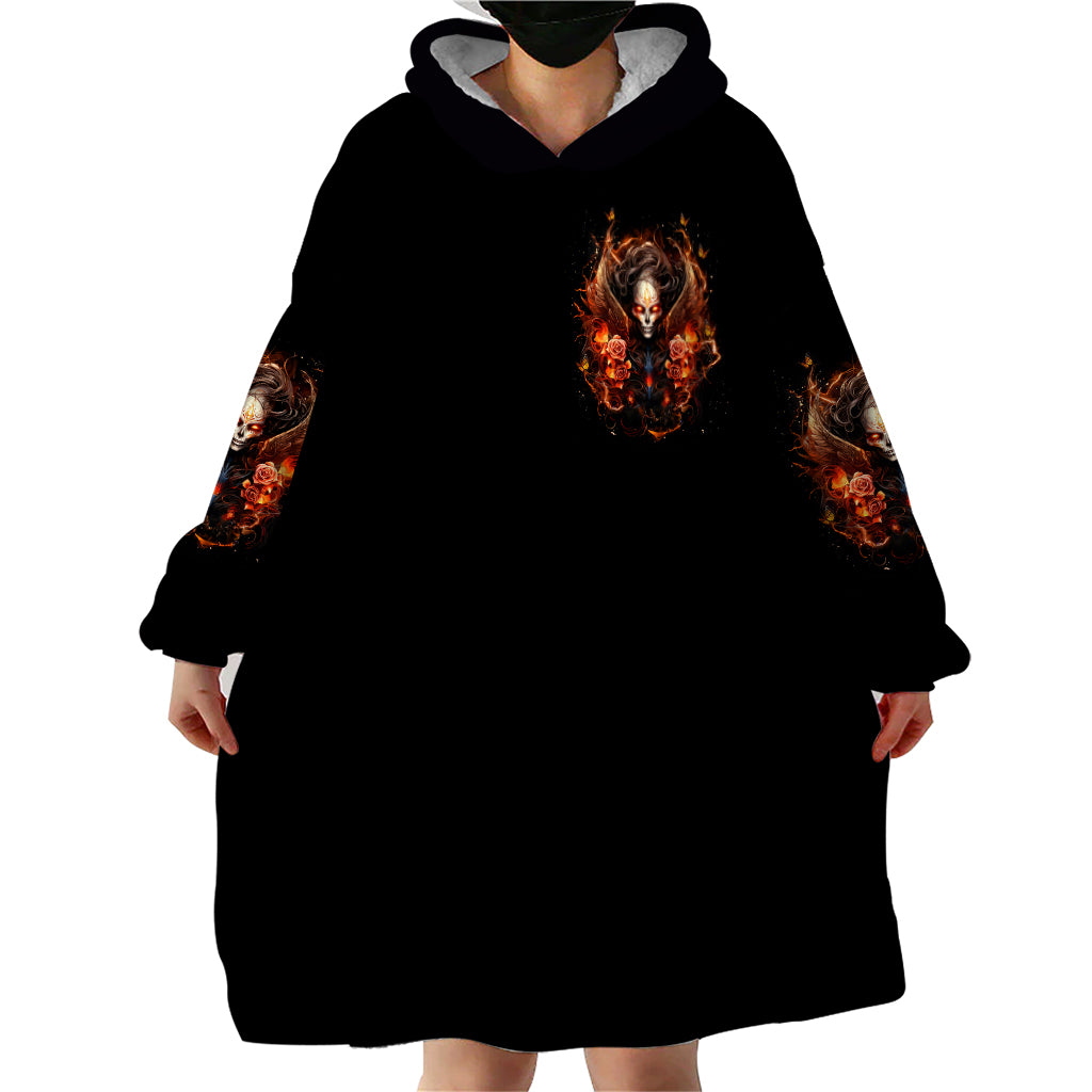 Angel Skull Wearable Blanket Hoodie Sometimes An Angel Sometimes A Hellrasier - Wonder Print Shop
