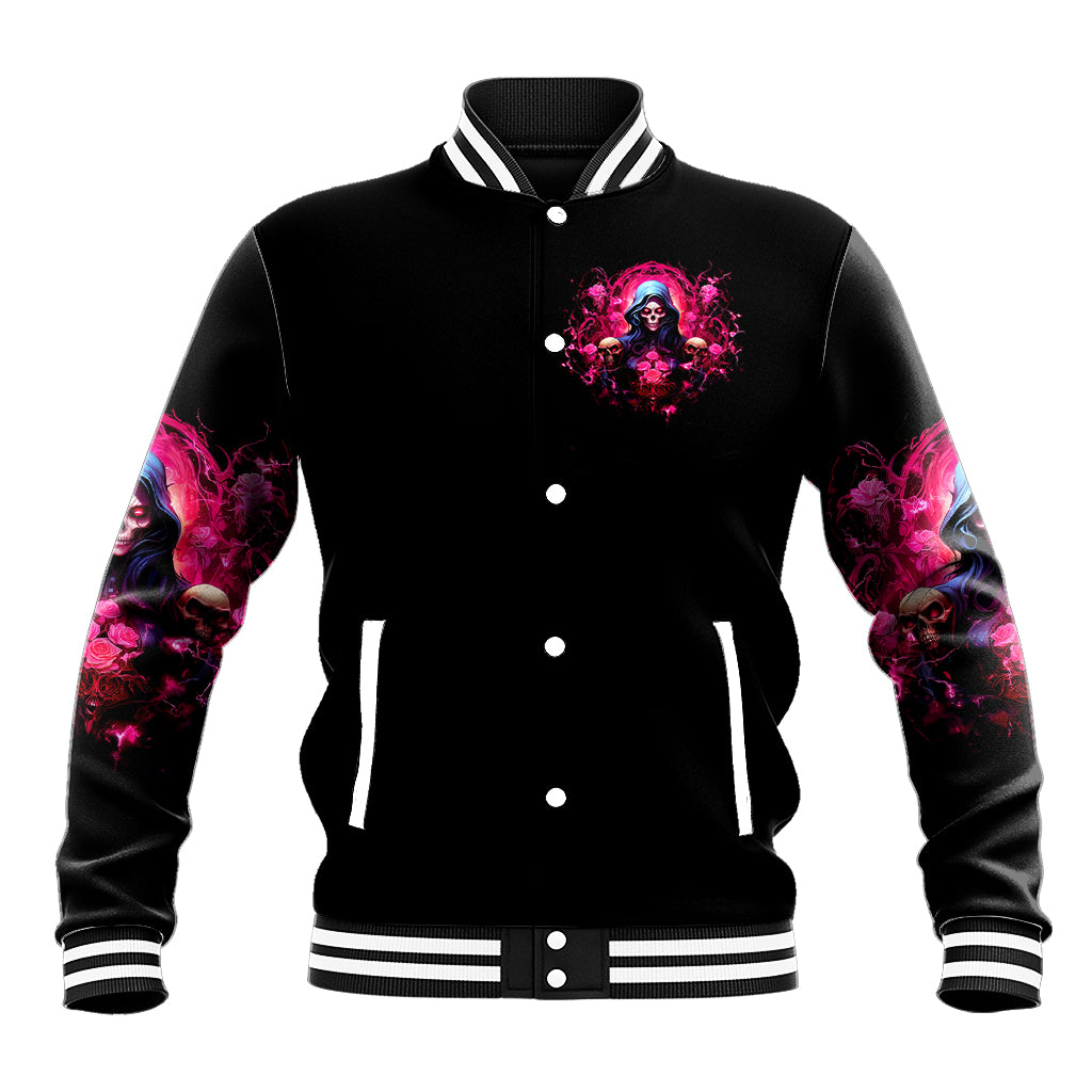 Rose Skull Baseball Jacket I Hold A Beast An Angel And A Crazy Lady In Me - Wonder Print Shop