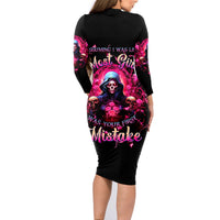 Rose Skull Family Matching Long Sleeve Bodycon Dress and Hawaiian Shirt I Hold A Beast An Angel And A Crazy Lady In Me - Wonder Print Shop