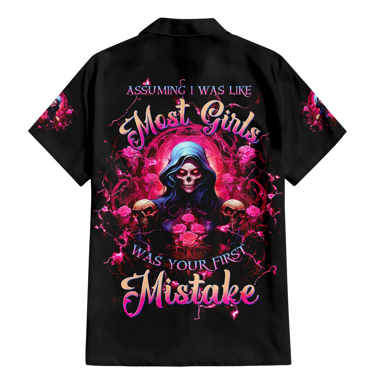 Rose Skull Family Matching Mermaid Dress and Hawaiian Shirt I Hold A Beast An Angel And A Crazy Lady In Me - Wonder Print Shop