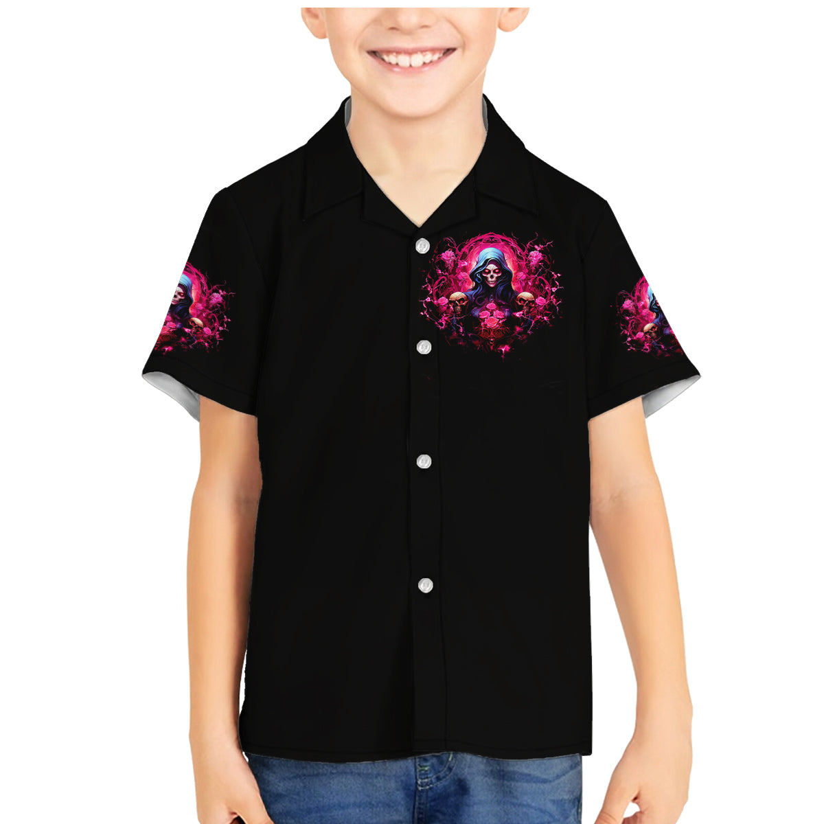 Rose Skull Family Matching Mermaid Dress and Hawaiian Shirt I Hold A Beast An Angel And A Crazy Lady In Me - Wonder Print Shop