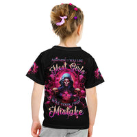 Rose Skull Kid T Shirt I Hold A Beast An Angel And A Crazy Lady In Me - Wonder Print Shop