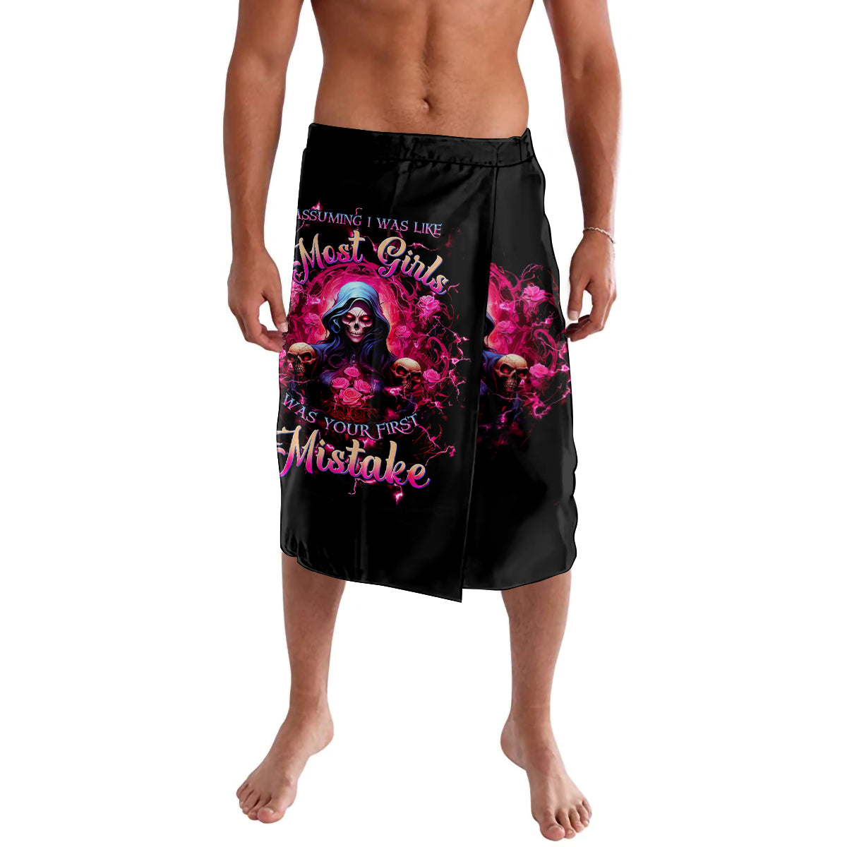Rose Skull Lavalava I Hold A Beast An Angel And A Crazy Lady In Me - Wonder Print Shop