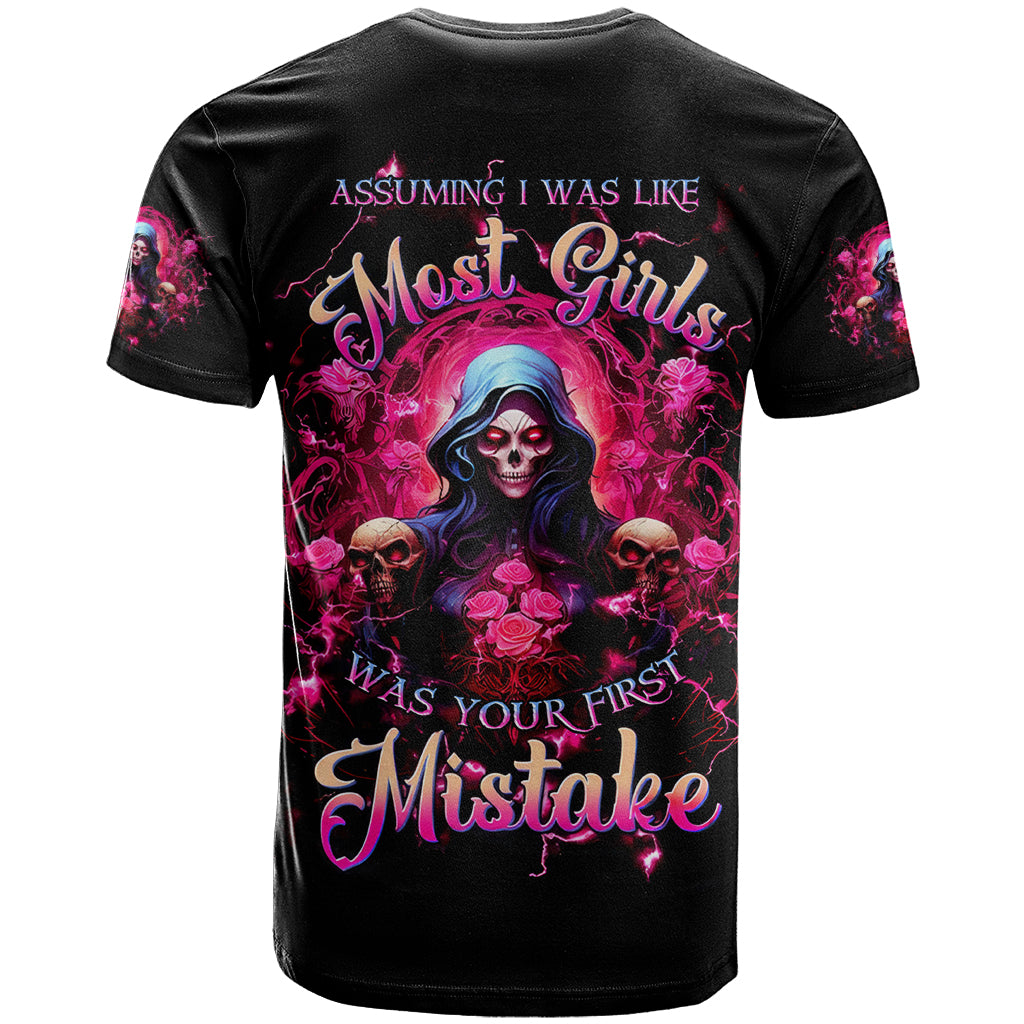 Rose Skull T Shirt I Hold A Beast An Angel And A Crazy Lady In Me - Wonder Print Shop