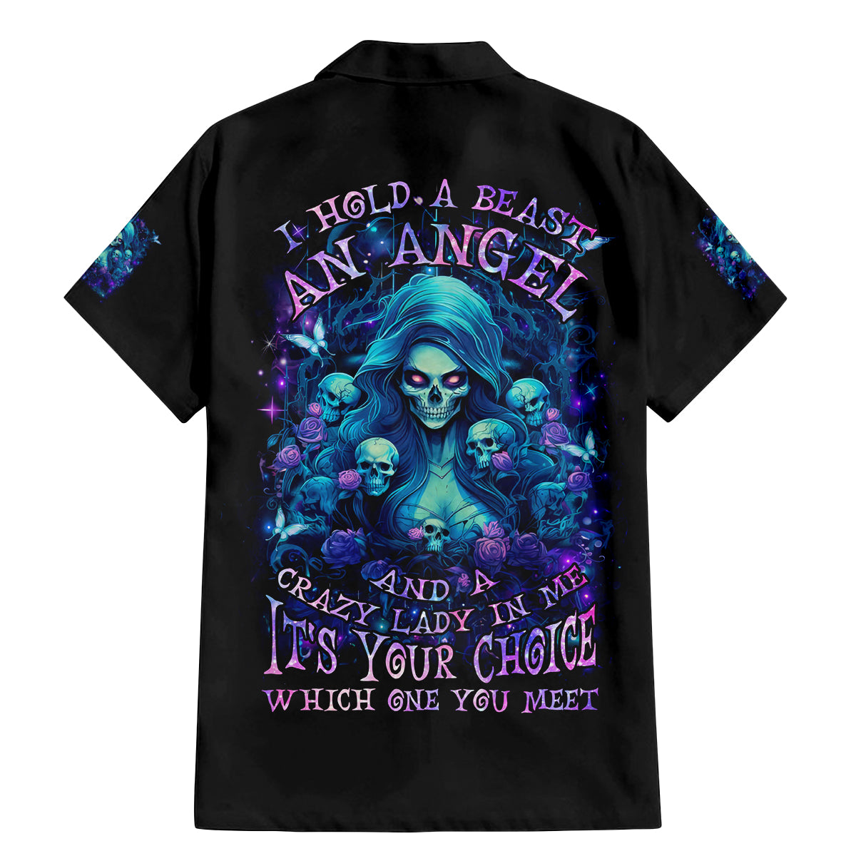 Flame Skull Family Matching Mermaid Dress and Hawaiian Shirt If You Kick Me When I'm Down You Better Pray I Don't Get Up - Wonder Print Shop