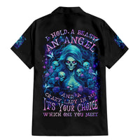 Flame Skull Family Matching Mermaid Dress and Hawaiian Shirt If You Kick Me When I'm Down You Better Pray I Don't Get Up - Wonder Print Shop