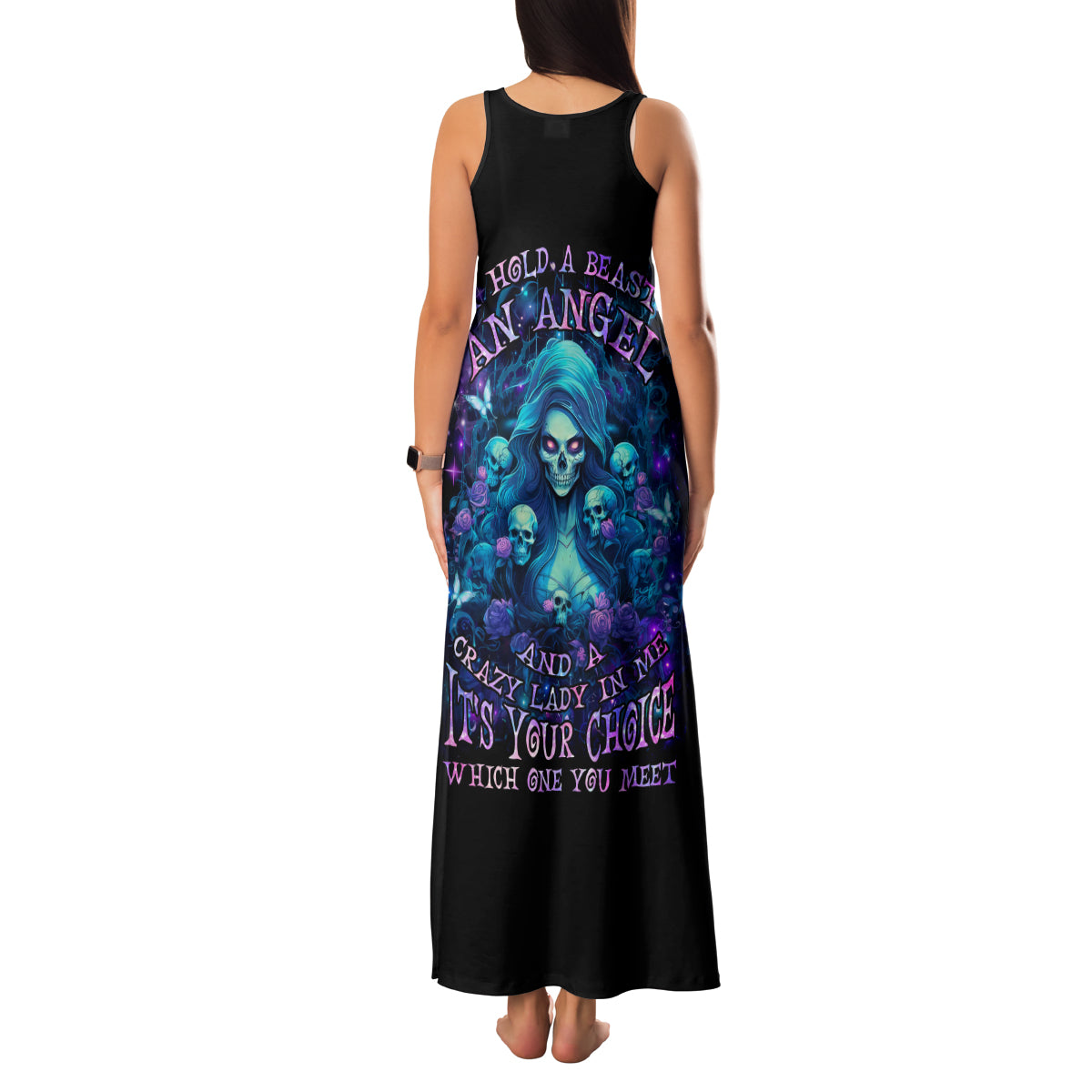 Flame Skull Family Matching Tank Maxi Dress and Hawaiian Shirt If You Kick Me When I'm Down You Better Pray I Don't Get Up - Wonder Print Shop
