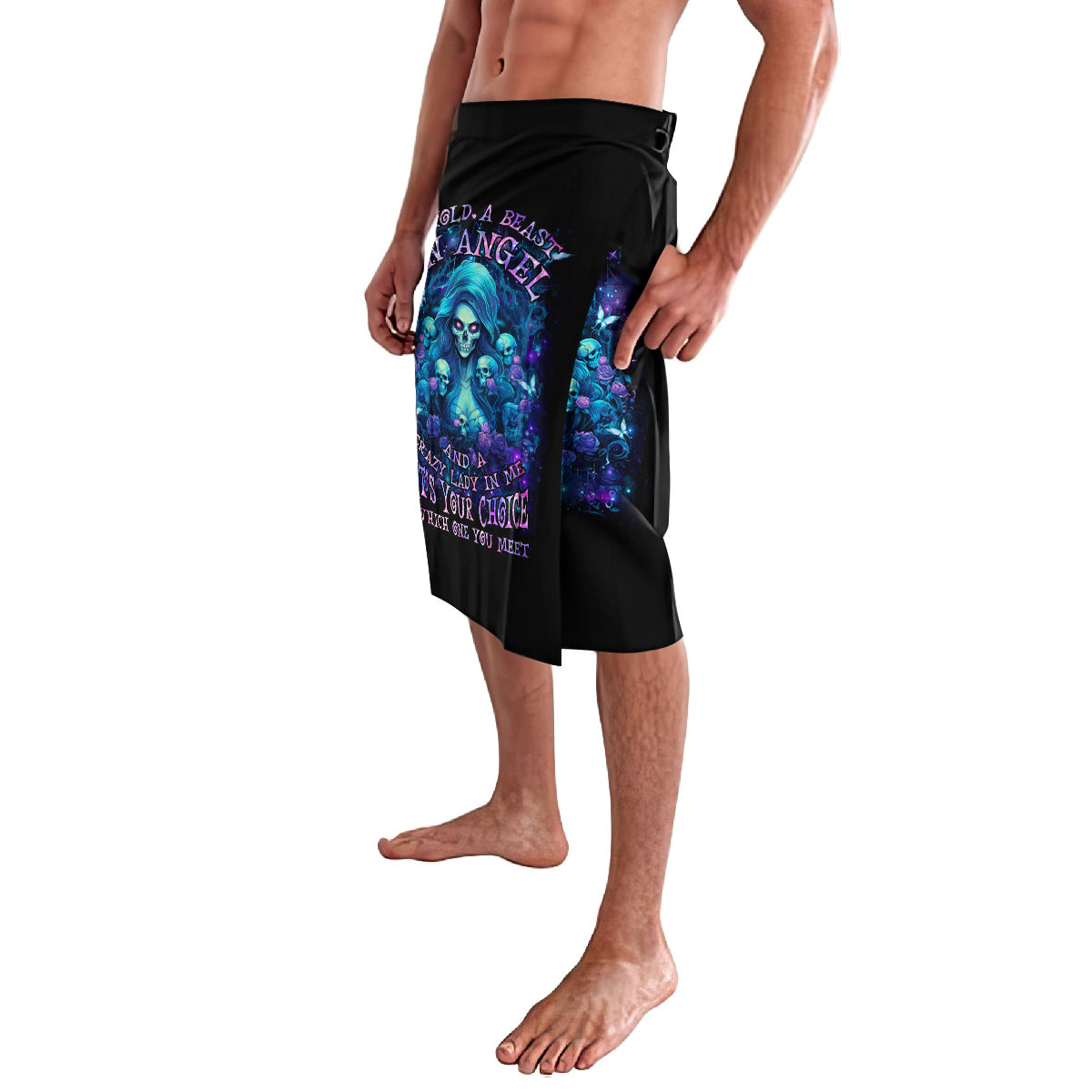 Flame Skull Lavalava If You Kick Me When I'm Down You Better Pray I Don't Get Up - Wonder Print Shop