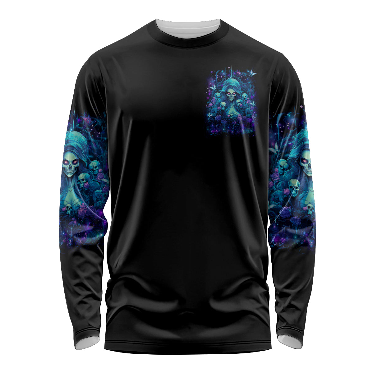 Flame Skull Long Sleeve Shirt If You Kick Me When I'm Down You Better Pray I Don't Get Up - Wonder Print Shop
