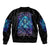 Flame Skull Sleeve Zip Bomber Jacket If You Kick Me When I'm Down You Better Pray I Don't Get Up - Wonder Print Shop