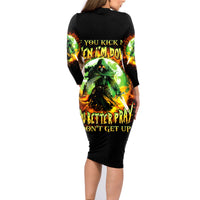 Fairy Skull Family Matching Long Sleeve Bodycon Dress and Hawaiian Shirt In My Next Life I Want To Be The Karme Fairy - Wonder Print Shop