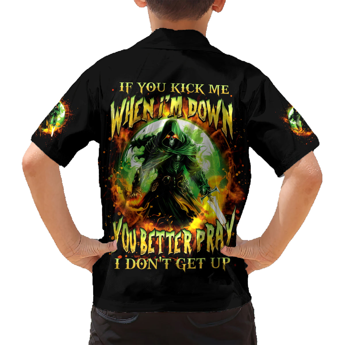 Fairy Skull Kid Hawaiian Shirt In My Next Life I Want To Be The Karme Fairy - Wonder Print Shop