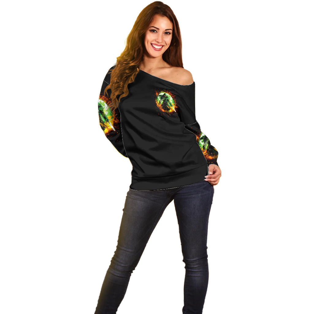 Fairy Skull Off Shoulder Sweater In My Next Life I Want To Be The Karme Fairy - Wonder Print Shop