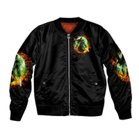 Fairy Skull Sleeve Zip Bomber Jacket In My Next Life I Want To Be The Karme Fairy - Wonder Print Shop