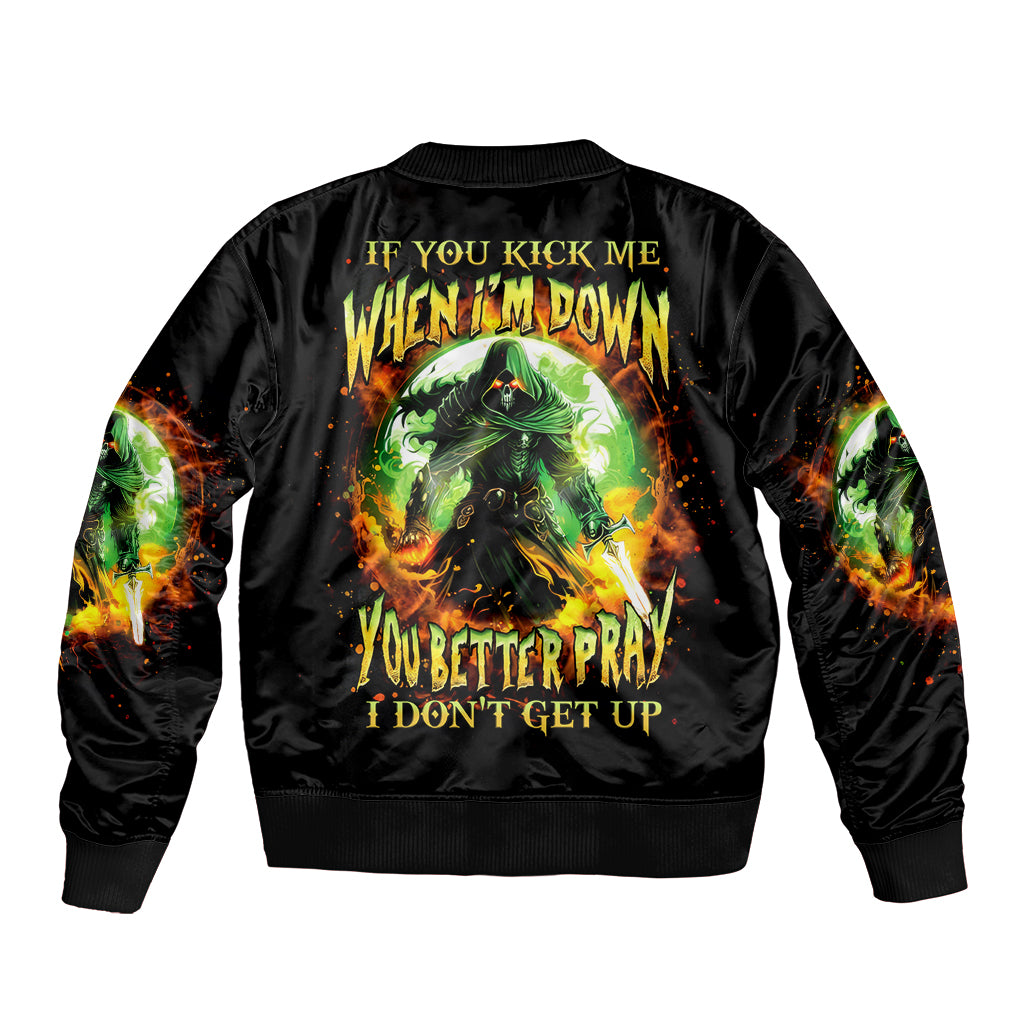 Fairy Skull Sleeve Zip Bomber Jacket In My Next Life I Want To Be The Karme Fairy - Wonder Print Shop