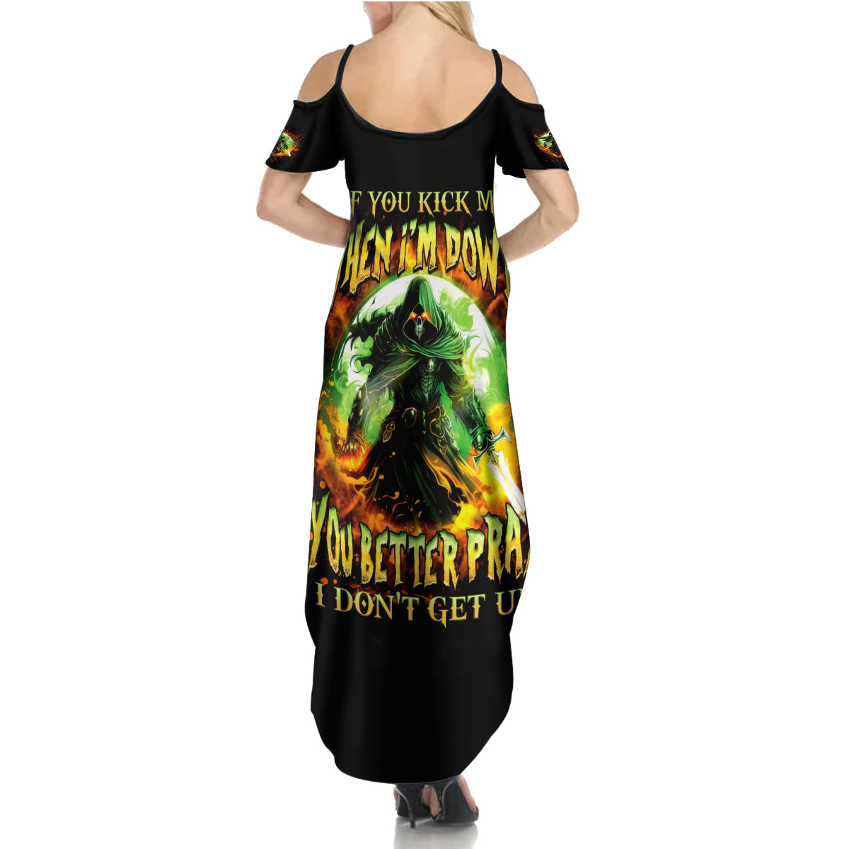 Fairy Skull Summer Maxi Dress In My Next Life I Want To Be The Karme Fairy - Wonder Print Shop
