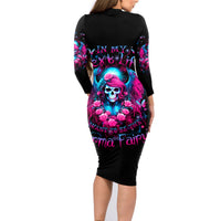 Witch Skull Family Matching Long Sleeve Bodycon Dress and Hawaiian Shirt Buckle Up Buttercup You Just Flipped My Bitch Switch - Wonder Print Shop