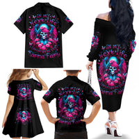 Witch Skull Family Matching Off Shoulder Long Sleeve Dress and Hawaiian Shirt Buckle Up Buttercup You Just Flipped My Bitch Switch - Wonder Print Shop