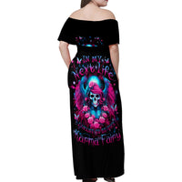 Witch Skull Family Matching Off Shoulder Maxi Dress and Hawaiian Shirt Buckle Up Buttercup You Just Flipped My Bitch Switch - Wonder Print Shop