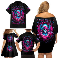 Witch Skull Family Matching Off Shoulder Short Dress and Hawaiian Shirt Buckle Up Buttercup You Just Flipped My Bitch Switch - Wonder Print Shop