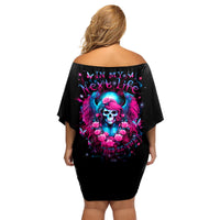 Witch Skull Family Matching Off Shoulder Short Dress and Hawaiian Shirt Buckle Up Buttercup You Just Flipped My Bitch Switch - Wonder Print Shop