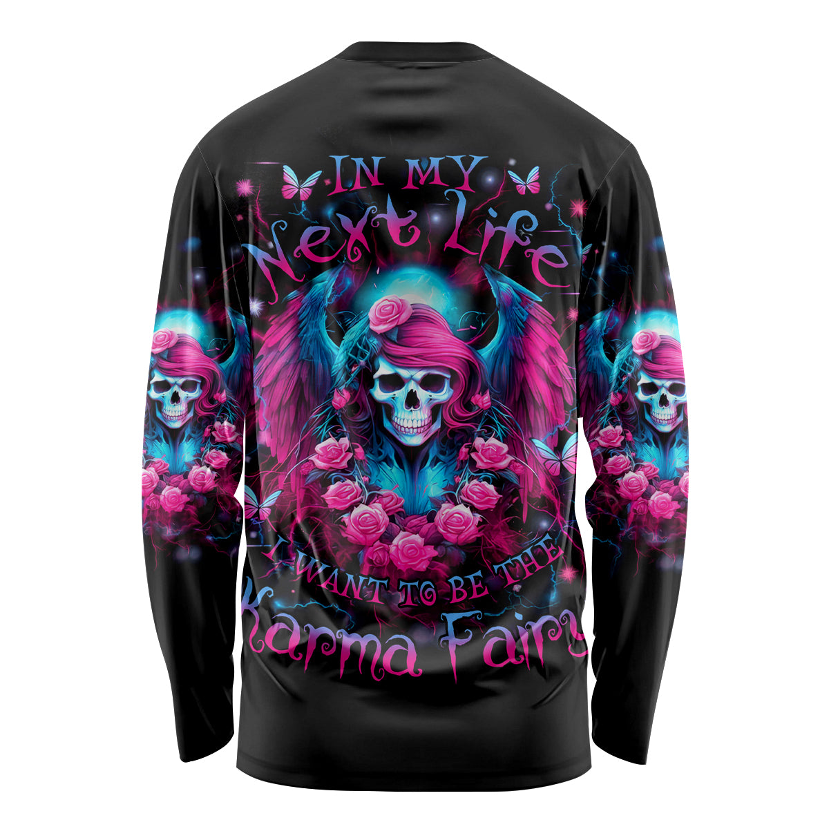 Witch Skull Long Sleeve Shirt Buckle Up Buttercup You Just Flipped My Bitch Switch - Wonder Print Shop