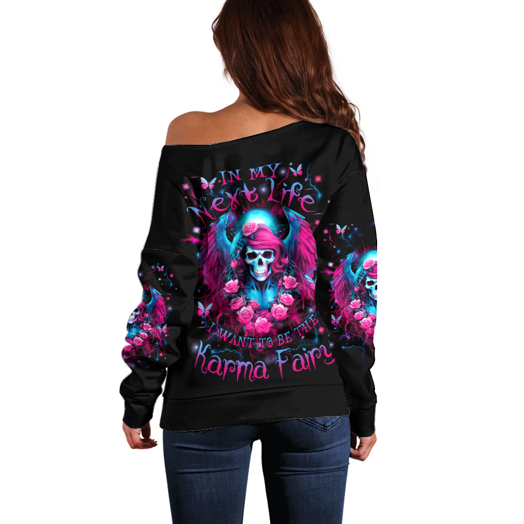 Witch Skull Off Shoulder Sweater Buckle Up Buttercup You Just Flipped My Bitch Switch - Wonder Print Shop