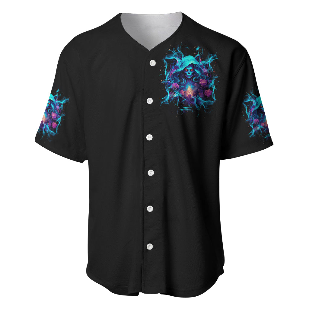 Witch Skull Baseball Jersey I'm A Good Person But Don't Give Me A Reason To Show My Evel Side - Wonder Print Shop